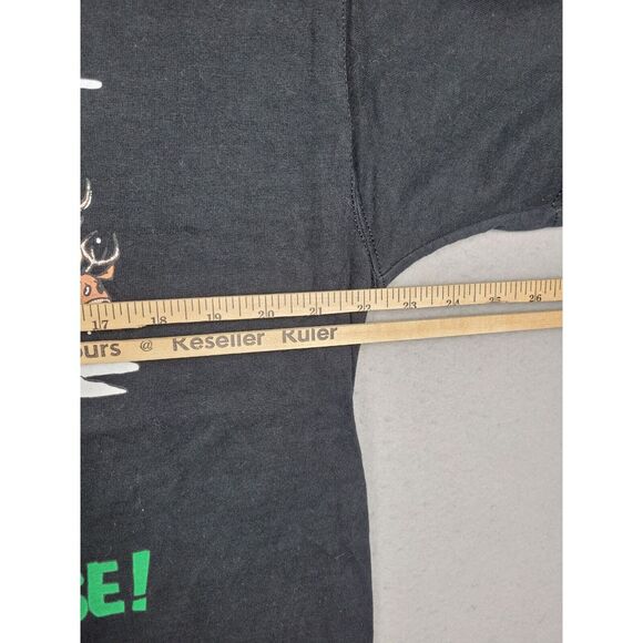 Funny Christmas Shirt Men's Medium Graphic Tee Santa Reindeer Vintage - Picture 7 of 7